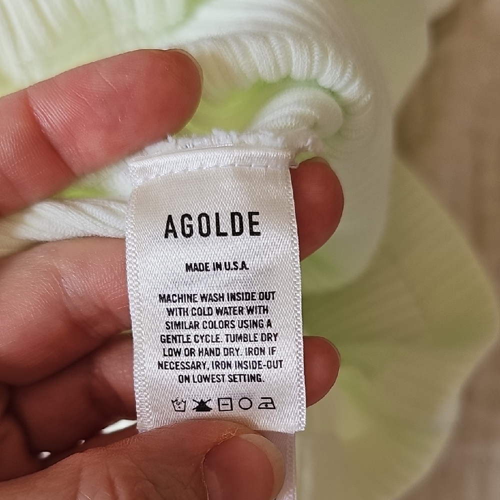 Agolde Mint Ribbed Tank Top - Picture 4 of 6